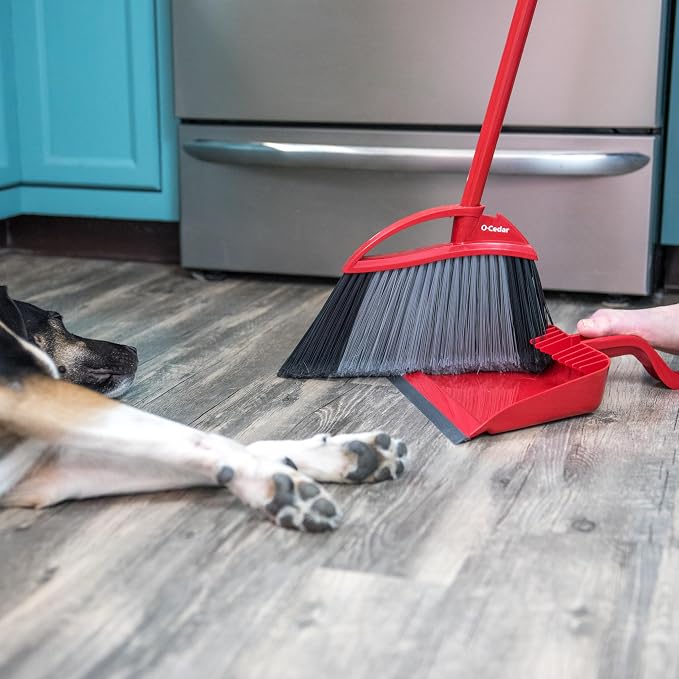 O-Cedar Pet Pro Broom with Step-On Dustpan | Remove 99% with One Sweep | - Image 13