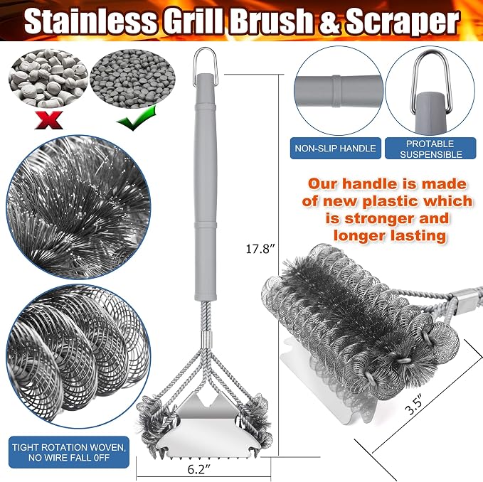 Grill Brush - Outdoor Grill Cleaner - BBQ Brush - Image 4