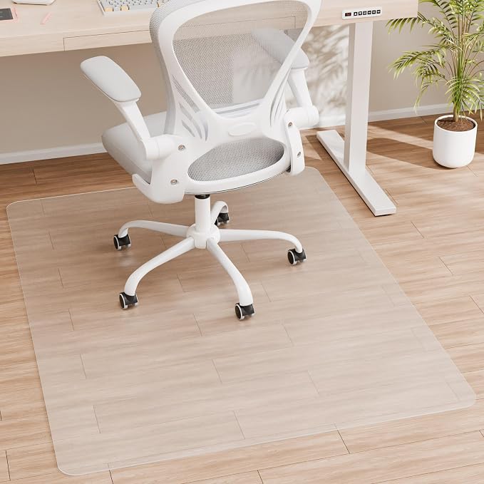 Office Chair Mat for Hardwood Floor, Easy Glide, Protects Hard Surfaces from by HOMEK