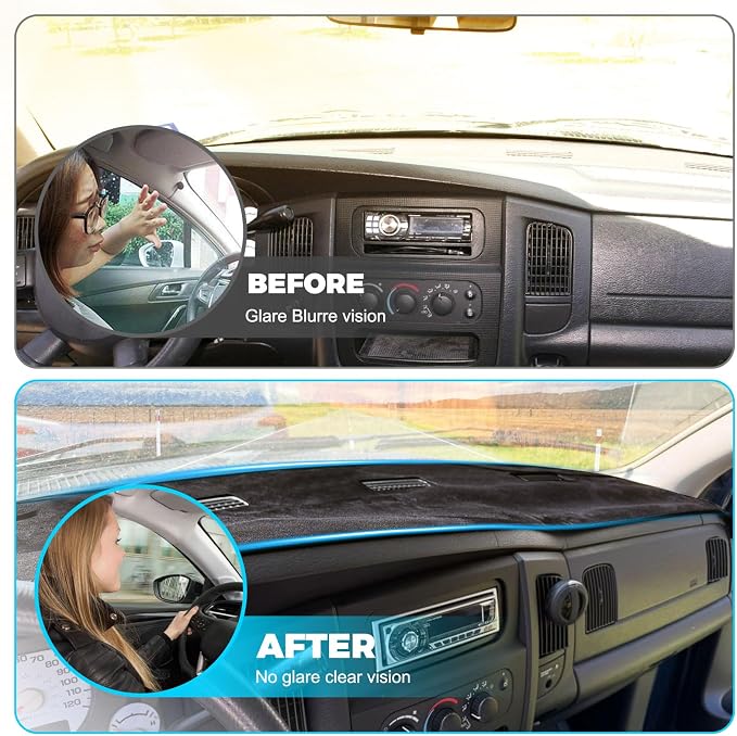 GZSH Dash Cover Mat fit for Dodge Ram 1500 2500 3500 2002-2005 - Image 6