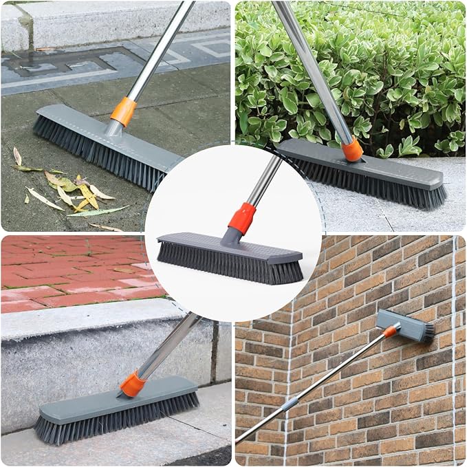 Push Broom, Tub Floor Tile Broom Brush, Lightweight Design - Image 6