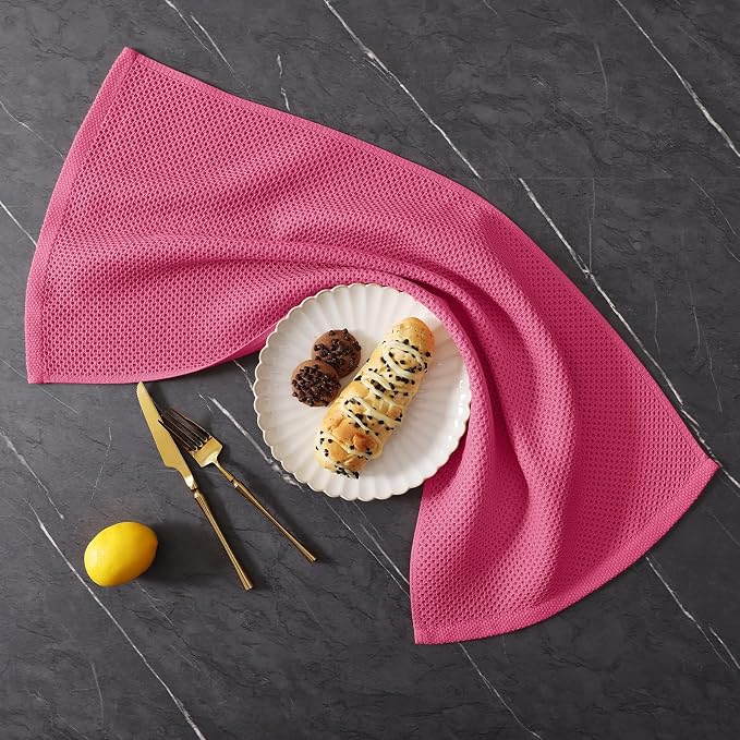 Homaxy 100% Cotton Kitchen Towels and Dishcloths Set, 12 x 12 Inches and 13 x - Image 9