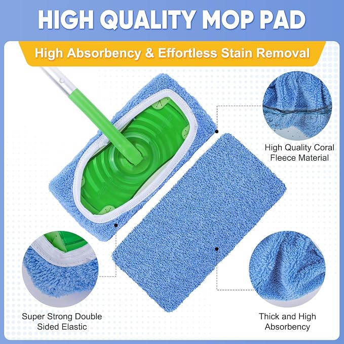 6-Pack Reusable Mop Pads Compatible - Image 3