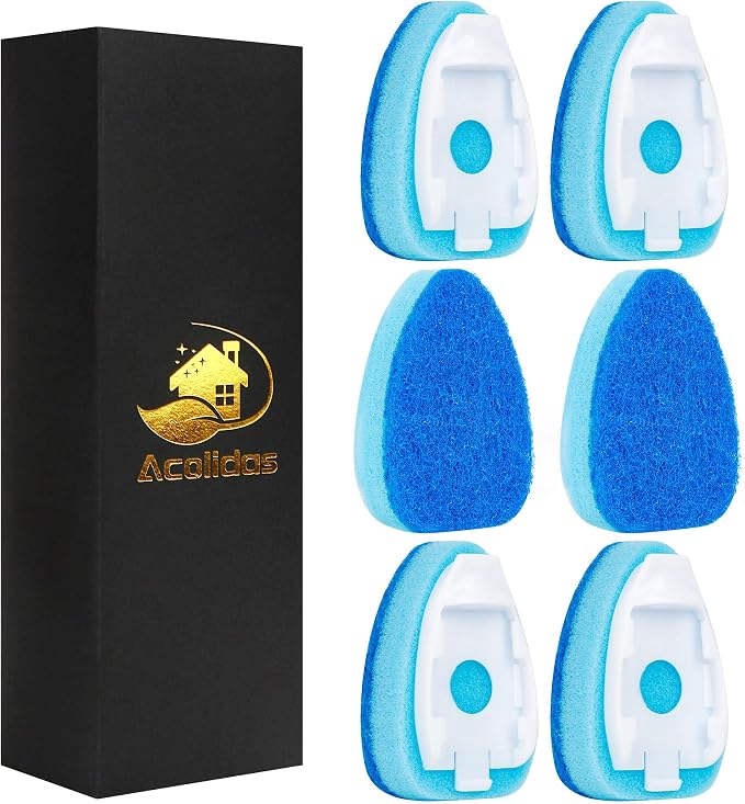 Non-Scratch Dishwand Refills 6 Pack, Scratch-Free Replacement Sponge Heads by ACOLIDAS