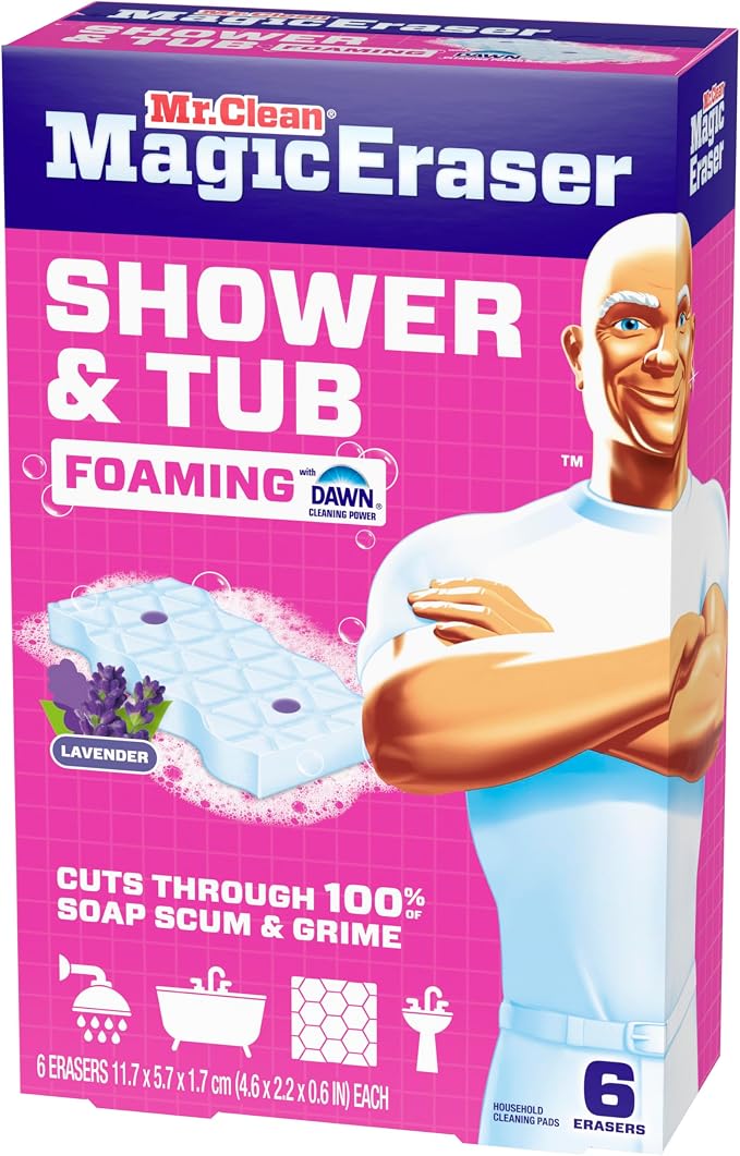 Mr. Clean Magic Eraser Sponge, Tub Cleaner, Soap Scum Remover, Bathroom - Image 14