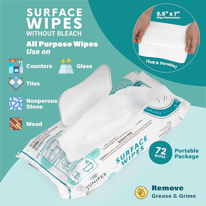 3 Pack Surface Cleaning Wipes Bleach Free, All-Purpose Cleaner - Image 6