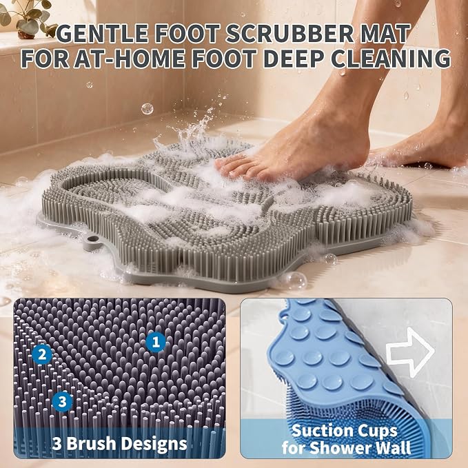 Show Foot Scrubber Mat & Silicone Back Scrubber - Image 4