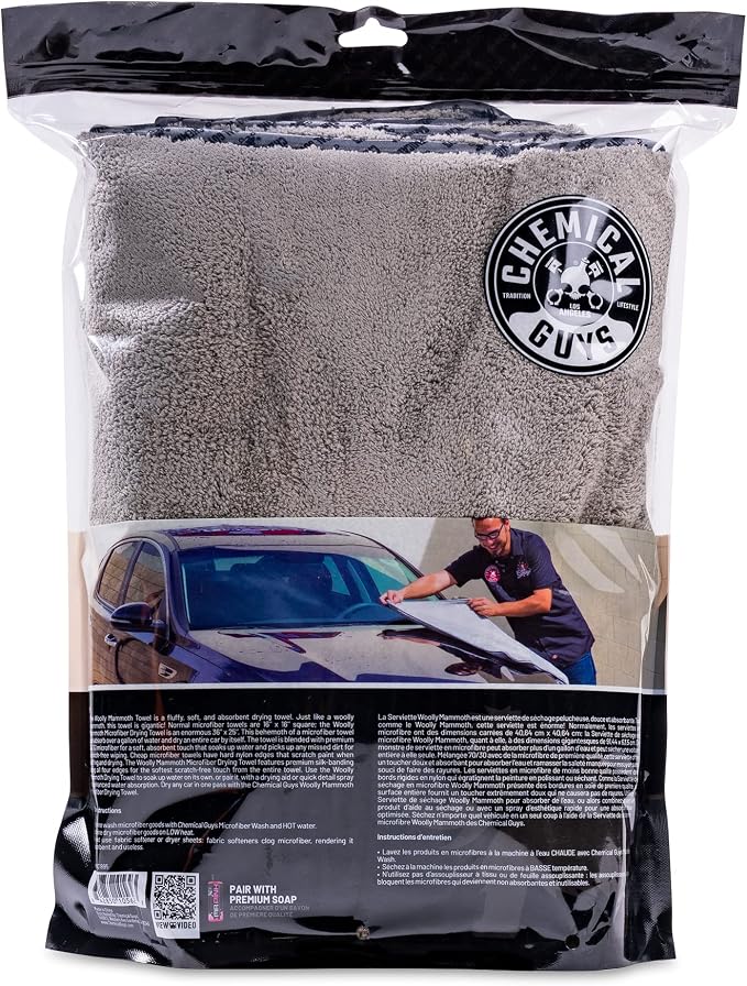 Chemical Guys Woolly Mammoth Large Microfiber Drying Towel - Image 12
