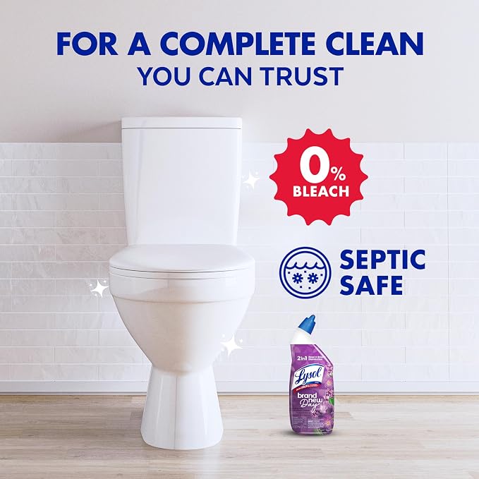 Lysol Toilet Bowl Cleaner Gel, For Cleaning and Disinfecting, Septic Safe - Image 4