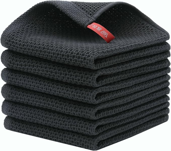 Mia'sDream Cotton Kitchen Towels and Dish Cloths Sets, Waffle Weave Dish Towels - Image 2