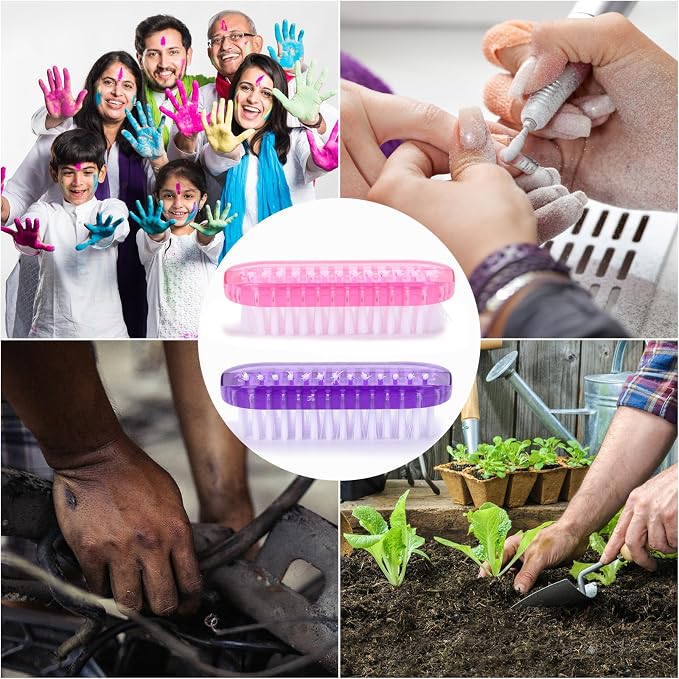 Nail Cleaning Brushes Plastic for Fingernails 2-Sided Non-Slip Brush Nail - Image 6