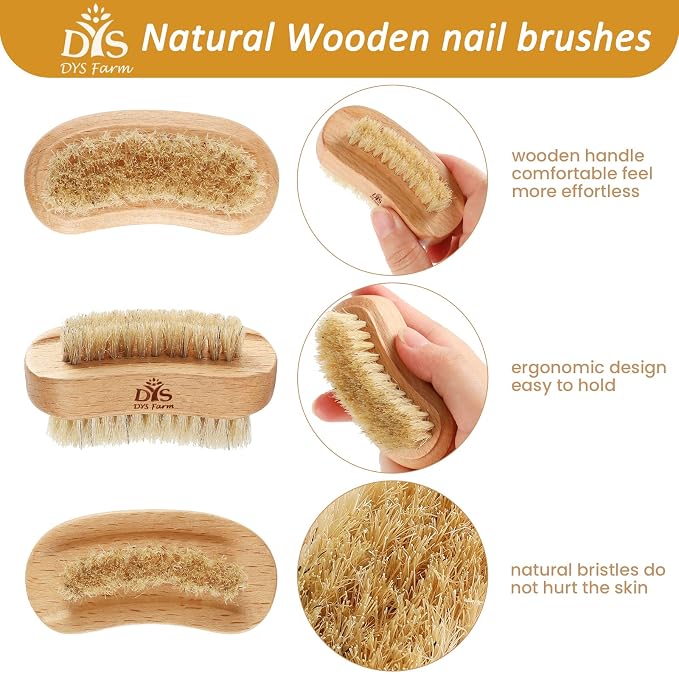 Generic Wooden Fingernail Nail Brushes - Image 4