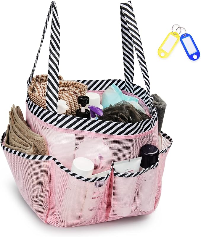 Temede Mesh Shower Caddy Tote, Large Shower Caddy Basket Portable, Quick Dry by Temede