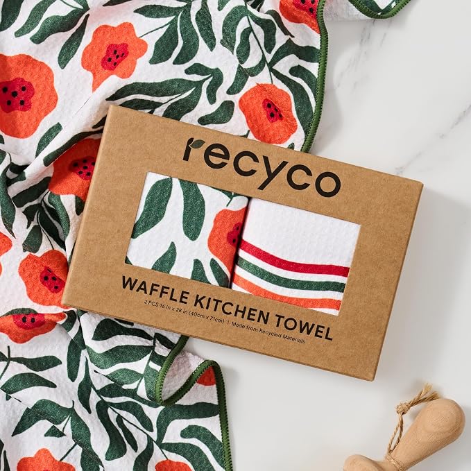 RECYCO Waffle Kitchen Towel Set of 2 - Image 7