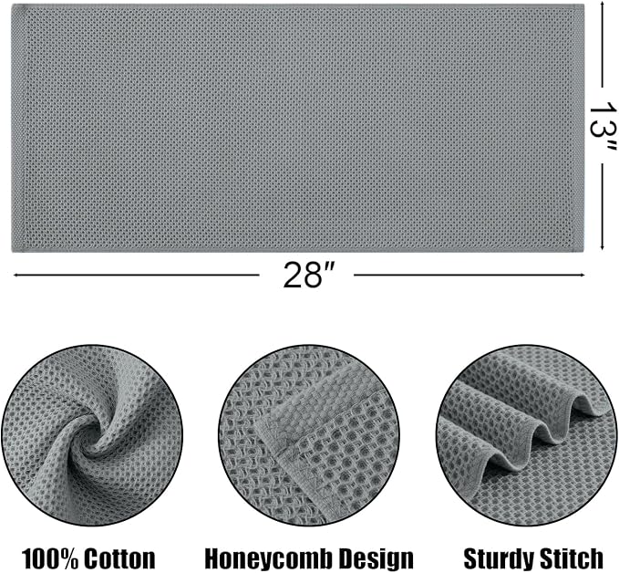 Kitinjoy 100% Cotton Waffle Weave Kitchen Towels, Kitchen Hand Towels - Image 5