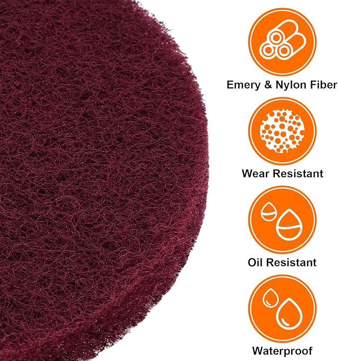 HARFINGTON 20pcs Scrubber Scouring Pads 400 Grits 2 Inch Drill Power Brush Hoop - Image 4