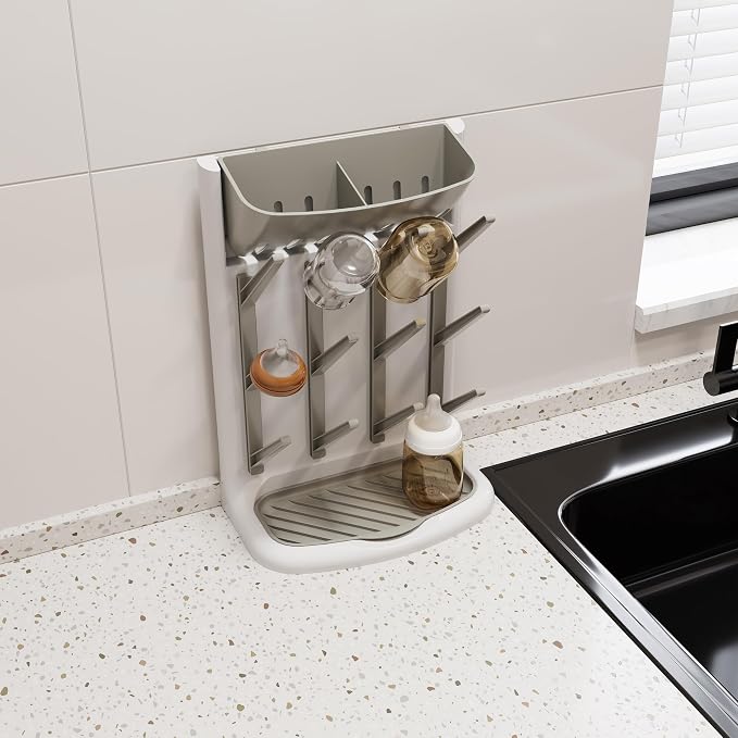 IEEK Baby Bottle Drying Rack, Space Saving Countertop Drying Rack - Image 6