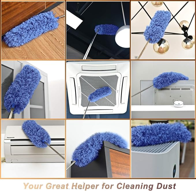 Microfiber Feather Duster Extendable Duster, Scratch-Resistant Cover, Bendable - Image 6