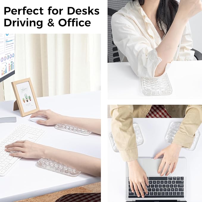 Ospelelf Ergonomic Elbow Rest for Desk, Gel Keyboard Wrist Rest Support - Image 7