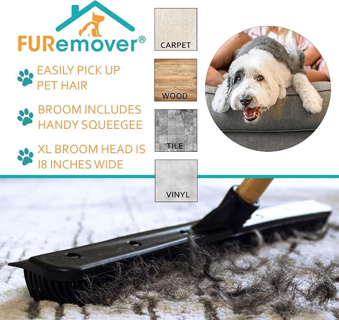 FURemover PRO Pet Hair Rubber Broom - Image 8