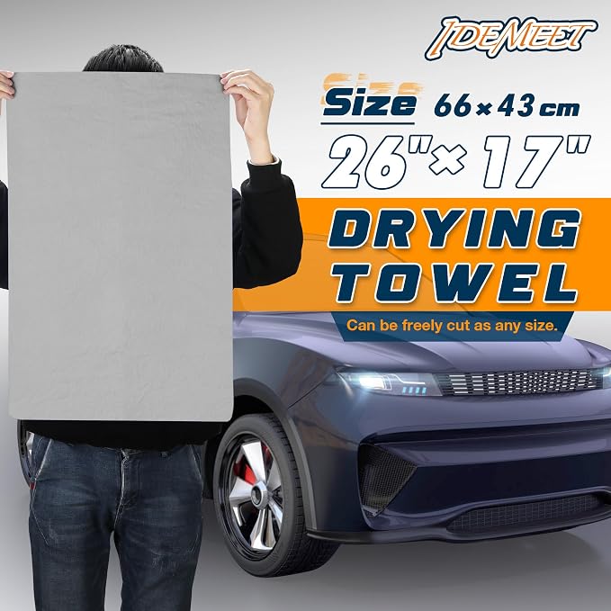 Premium Absorbent Car Drying Towel 2 Pack 26/''x17/'' Super Soft Shammy Towel - Image 5