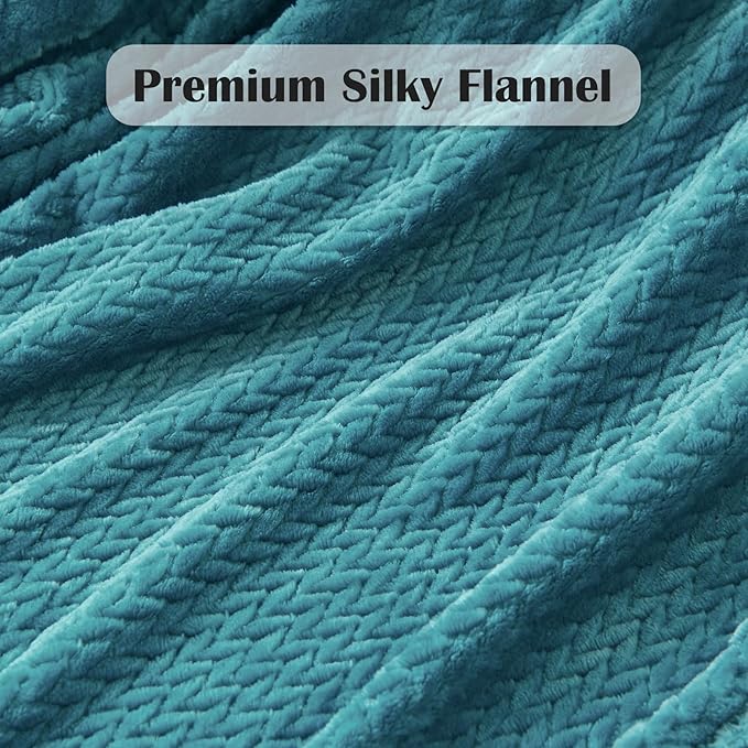 NEWCOSPLAY Super Soft Twin Blanket Dark Blue Premium Silky Flannel Fleece Leaves Pattern Lightweight Bed Blanket All Season Use (Dark Blue, Twin(60"x80"))