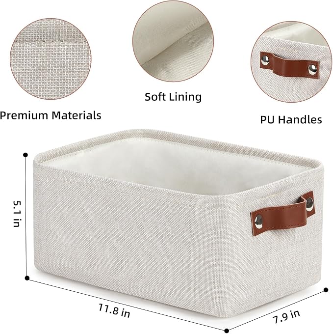 DULLEMELO fabric storage baskets | 11.8x7.9x5.1 inch small baskets - Image 2