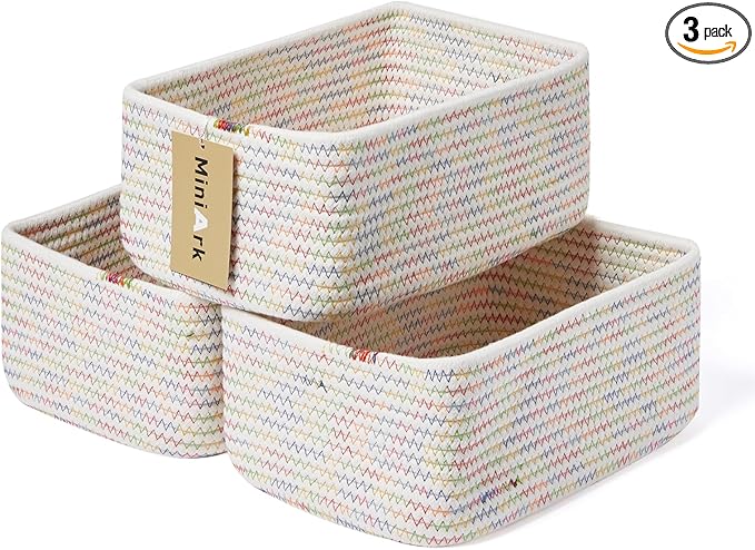 Small Storage Baskets for Organizing | Closet Organizer Bins | Shelf Toy Basket by MiniArkStorageBasketsHome