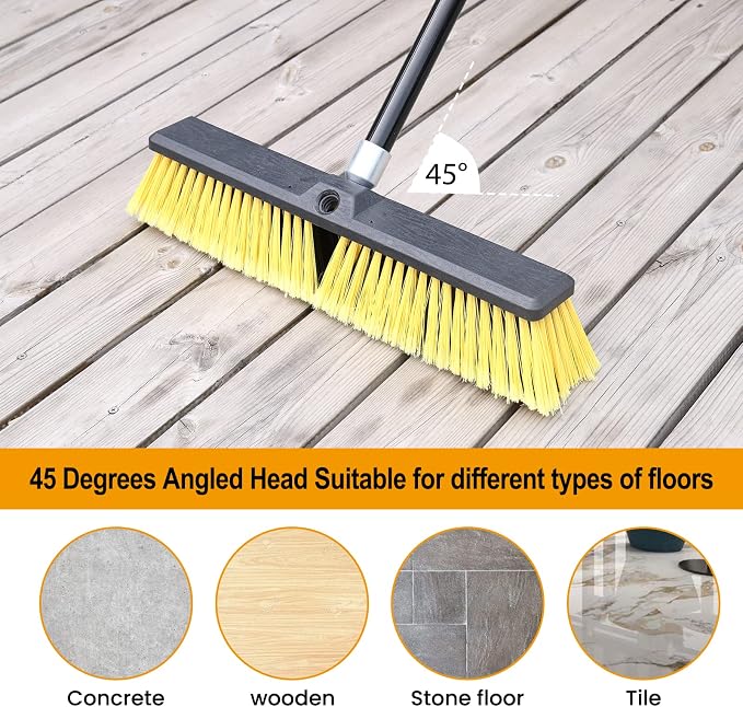 KeFanta 18 Inches Push Broom Outdoor- Heavy Duty Broom - Image 3