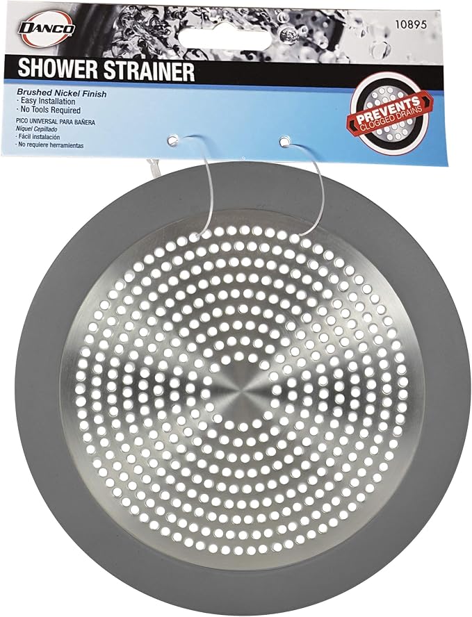 Danco 10895 Shower Drain Strainer, 5-3/4 inch, Brushed Nickel by DANCO