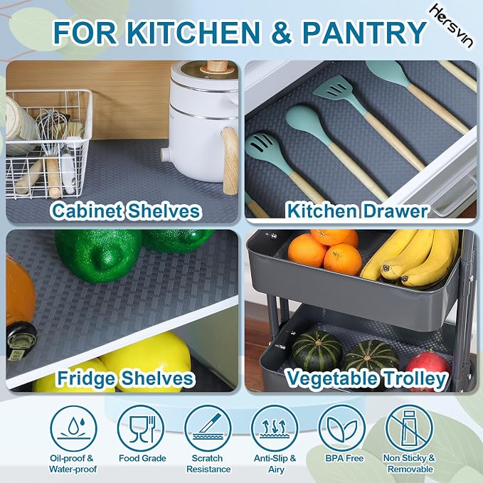 Shelf Liners 24 in x 20 ft EVA Drawer Mats, Non-Adhesive Cupboard Pad, Kitchen - Image 4