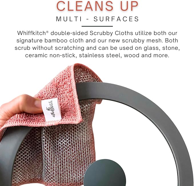 Whiffkitch® Scrubby Cloth – 6-Pack, Dishcloths, Dishrags - Image 3