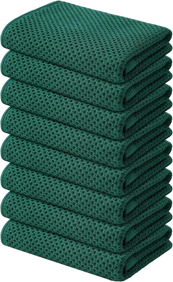 Kitinjoy 100% Cotton Waffle Weave Kitchen Hand Towels by Kitinjoy