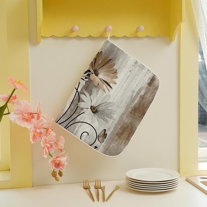 Floral Dish Drying Mat 18x24 Inches - Image 4