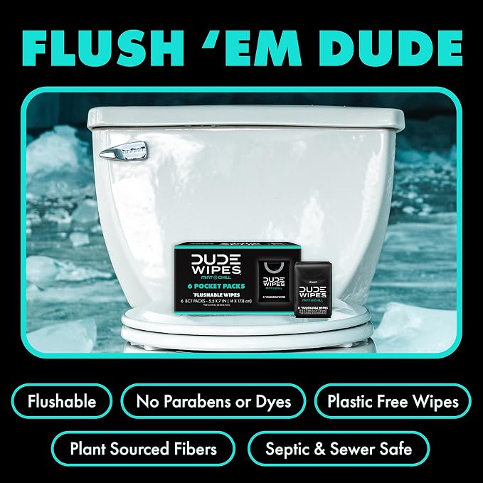 DUDE Wipes Mint Chill Pocket Packs - Image 3