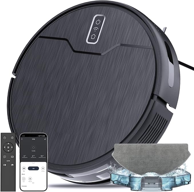 Robot Vacuum and Mop Combo, Robot Vacuum Cleaner, 6 Cleaning Modes, Large by Unknown