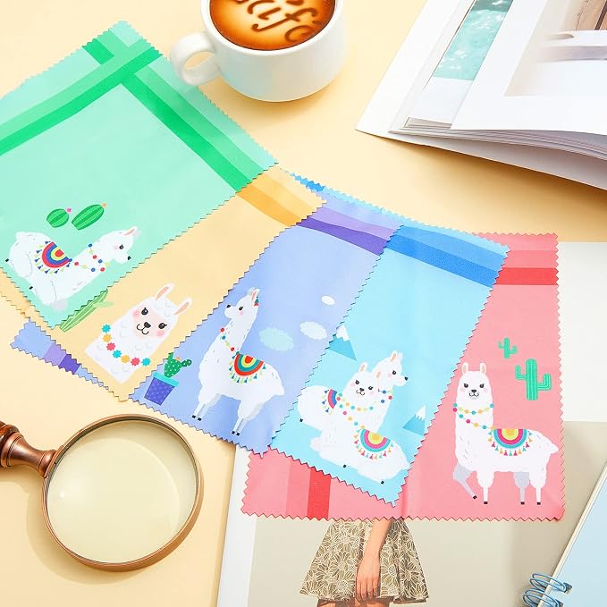 Weewooday 18 Pieces Glasses Cleaning Cloth Cute Flower Spring Floral Design - Image 5