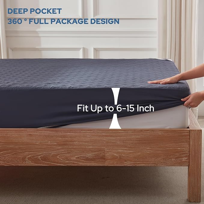 BEDLORE Waterproof Mattress Protector, Full Size Noiseless Mattress Pad - Image 4