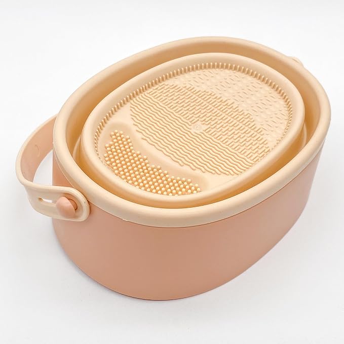 Foldable silicone makeup brush cleaning bowl, makeup tool cleaning bowl - Image 8