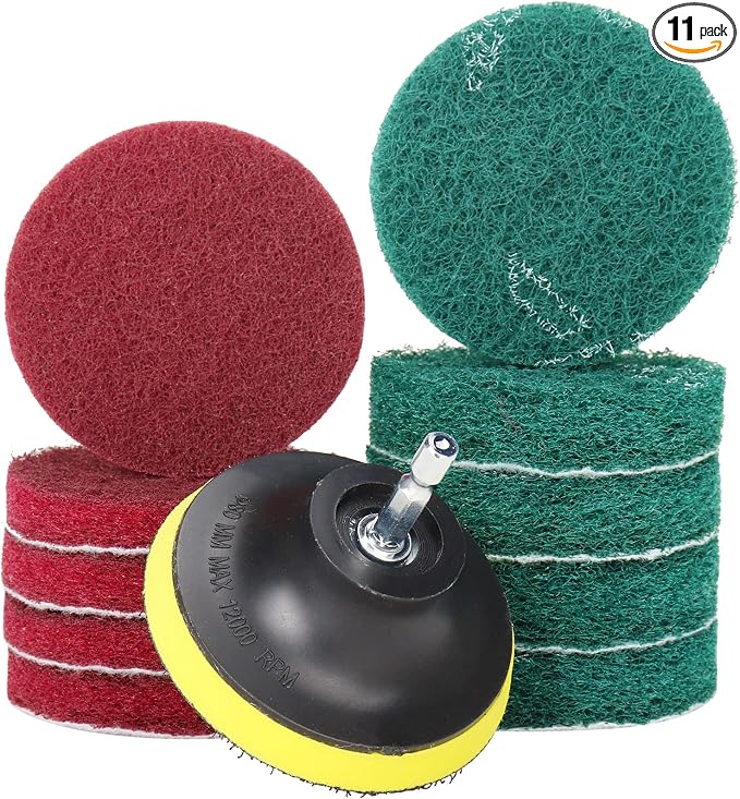 3 Inch Drill Brush Power Scouring Pads by Baisiky