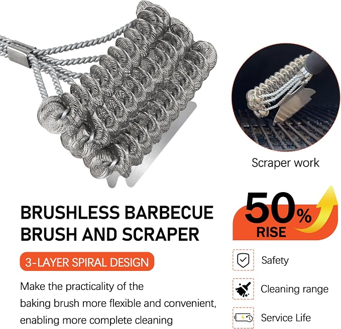 Grill Brush with Scraper - Image 5