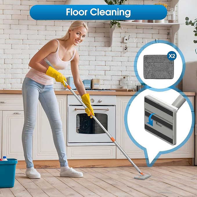 Extendable Cleaner for Ceiling Fan and Baseboards Cleaner Tool- 79” Adjustable - Image 6