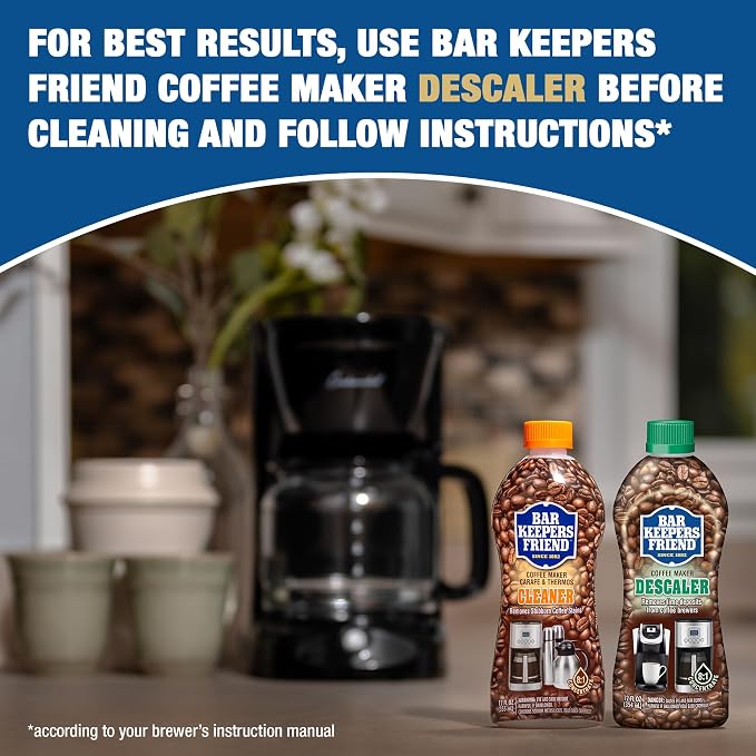 Bar Keepers Friend Coffee Maker Cleaner Removes Stains & Oily Residue from - Image 5
