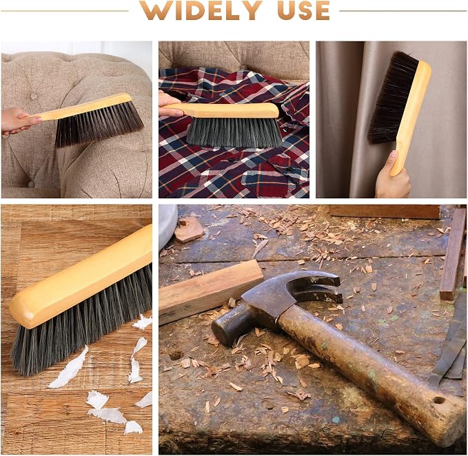 Patelai 2 Pieces Wooden Bench Brushes Fireplace Brush Natural Fiber Bench Soft - Image 5
