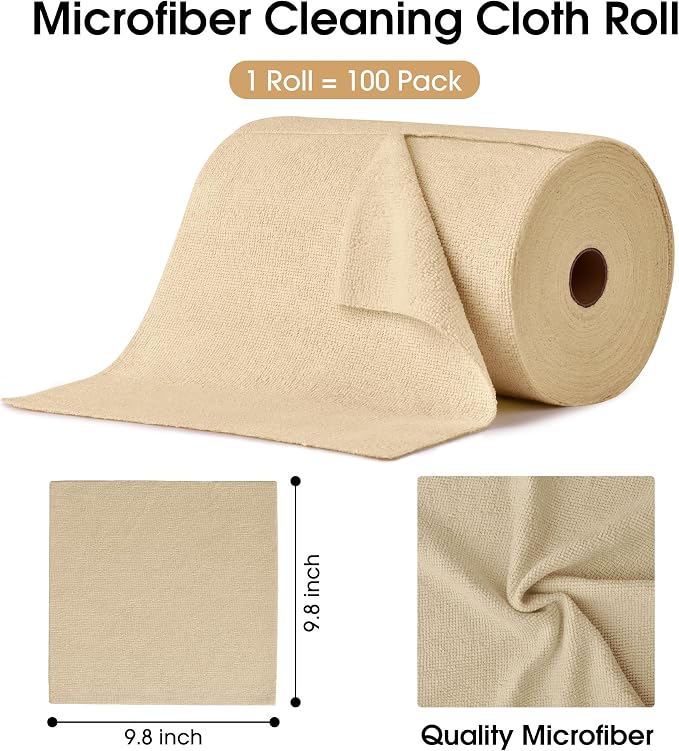 KitchLife Microfiber Cleaning Cloth Roll, 100 Pack - Image 2
