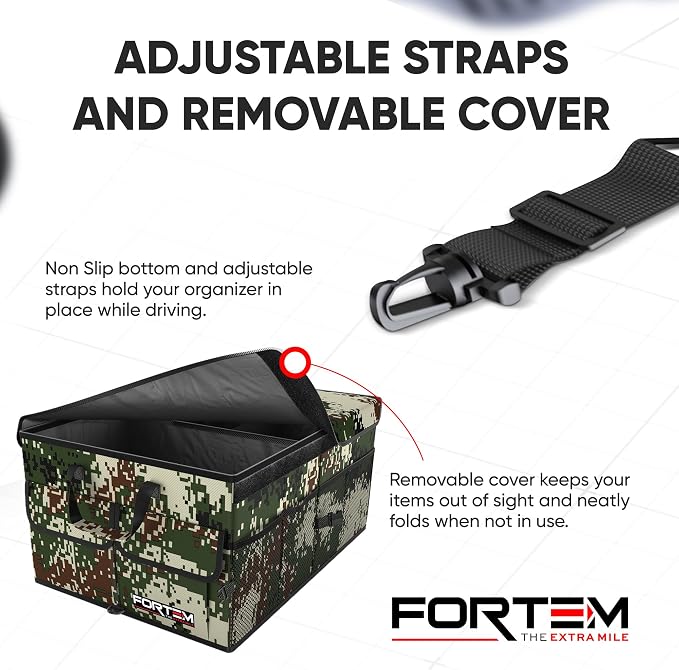 FORTEM Trunk Organizer For SUV Car Trunk Organizer, Foldable Storage, Car - Image 5