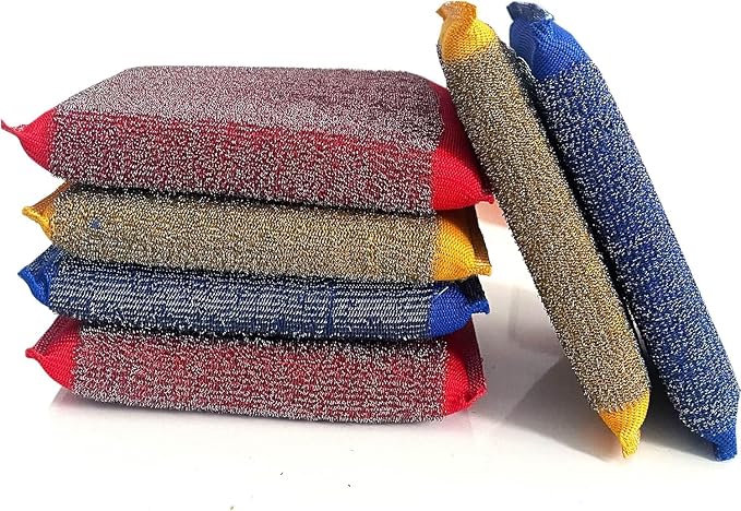 Steel Wool Scrub Sponges – Non-Scratch Microfiber Kitchen Scrubbers by Unknown