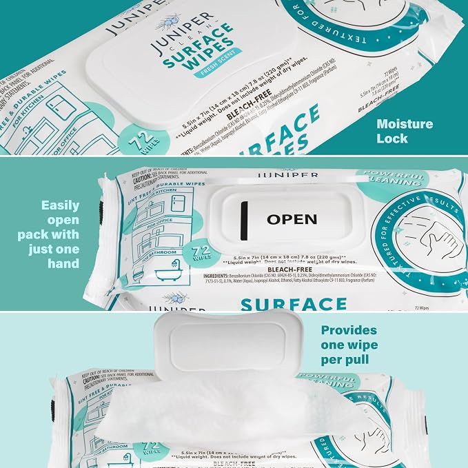 1 Pack Surface Cleaning Wipes Bleach Free, All-Purpose Cleaner - Image 5