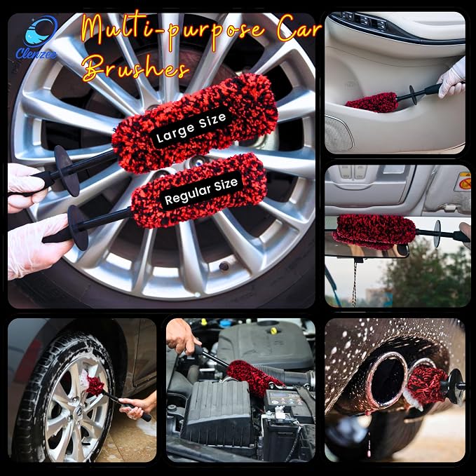 Large Microfiber Wheel Brush for SUVs, RVs & Trucks | Soft Non-Metallic Rim - Image 6