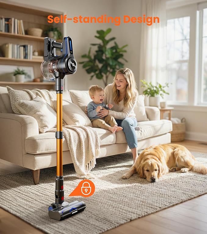 NADALY Cordless Vacuum Cleaner, 500W 40KPA Stick Vacuum - Image 3